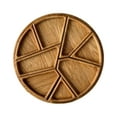 thumbnail image 1 of Modular Round Serving Platter Wood Tray with 8 Detachable Compartments for Fruits Nuts Meats Dips Snack Storage Party Appetizer Dessert Home Decor Kitchen Living Room Coffee Table, 1 of 5