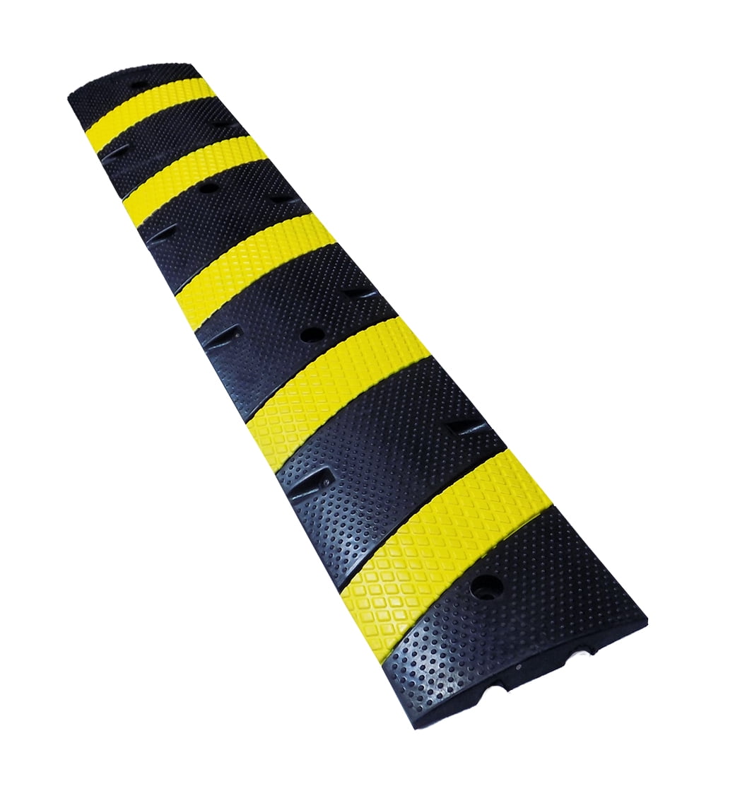 Modular Rubber Traffic Speed Bumps - 6 Feet - Electriduct 