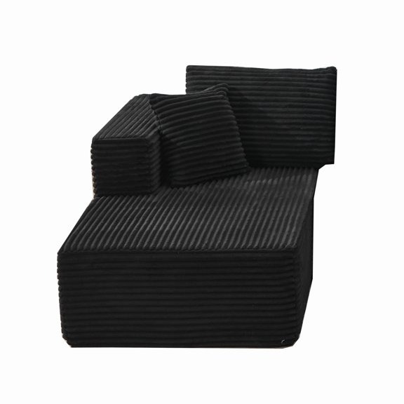 Modular Sectional Couches for Living Room: Left Facing Chaise Longue (Beige) ,SF502DBK