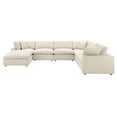 thumbnail image 1 of Modular Sectional Deep Sofa Set, Beige, Fabric, Modern Contemporary, Living Lounge Cafe Room Hotel Lobby Hospitality, 1 of 10