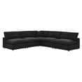 thumbnail image 1 of Modular Sectional Deep Sofa Set, Black, Fabric, Modern Contemporary, Living Lounge Cafe Room Hotel Lobby Hospitality, 1 of 10