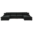 thumbnail image 1 of Modular Sectional Deep Sofa Set, Black, Fabric, Modern Contemporary, Living Lounge Cafe Room Hotel Lobby Hospitality, 1 of 10