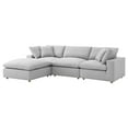 thumbnail image 1 of Modular Sectional Deep Sofa Set, Grey Gray, Fabric, Modern Contemporary, Living Lounge Cafe Room Hotel Lobby Hospitality, 1 of 10