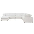 thumbnail image 1 of Modular Sectional Deep Sofa Set, White, Fabric, Modern Contemporary, Living Lounge Cafe Room Hotel Lobby Hospitality, 1 of 10