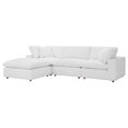 thumbnail image 1 of Modular Sectional Deep Sofa Set, White, Fabric, Modern Contemporary, Living Lounge Cafe Room Hotel Lobby Hospitality, 1 of 10