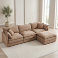 Modular Sectional Sofa, 102 Inch L Shaped Couch Set with Movable ...