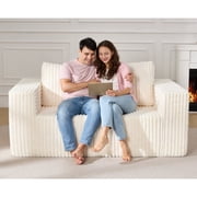 Modular Sectional Sofa 2 Seater Loveseat Modular Couch with Deep Seat Memory Foam Cloud Chair with Pillows Oversized Sec