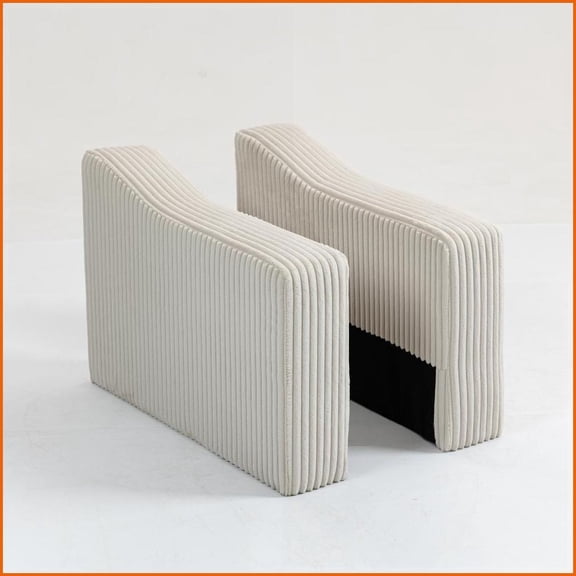 Modular Sectional Sofa Armrest Module - Soft Corduroy, Durable Frame - Versatile Living Room/Guest Room Use | Beige | Corduroy | Square Arms