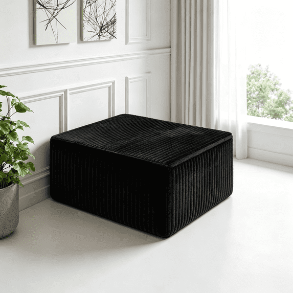 Modular Sectional Sofa, No Assembly Required, Plush Corduroy Fabric Cloud Couch with Chaise Lounge, High-Resilience Sponge for Living Room Apartment Bedroom