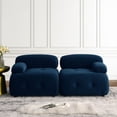 thumbnail image 1 of Modular Sectional Sofa, Button Tufted Designed and DIY Combination,L Shaped Couch with Reversible Ottoman, Navy Velvet, 1 of 5