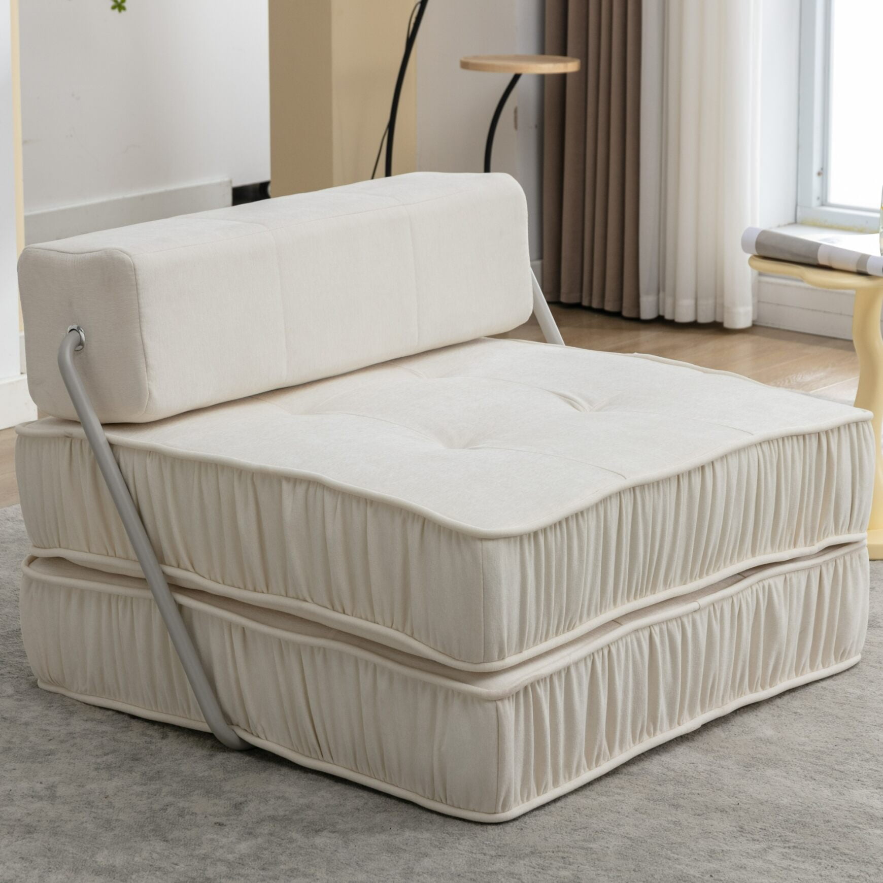 Modular Sectional Sofa.Convertible Chenille Upholstered Sleeper Sofa