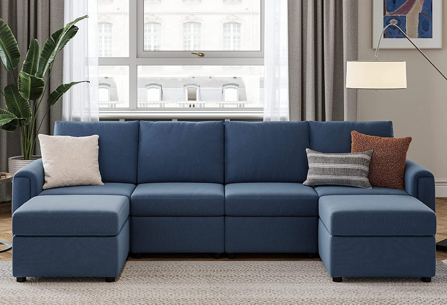 Modular Sectional Sofa Convertible U Shaped Sofa Couch with Storage