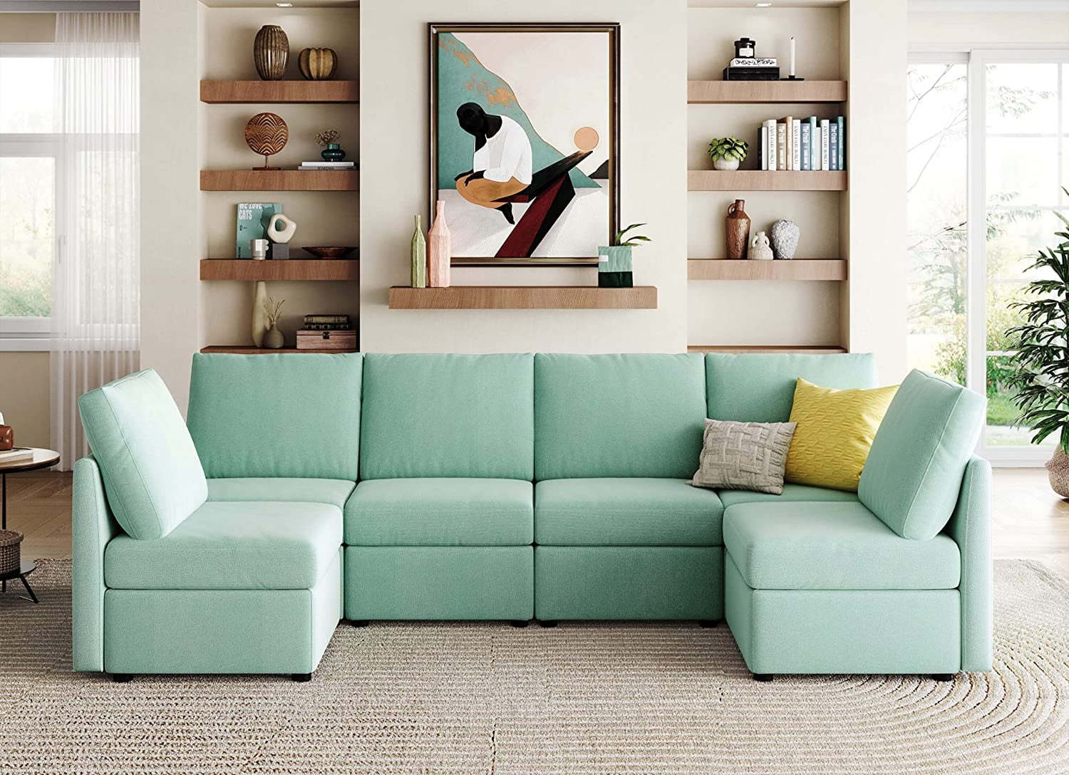 Modular Sectional Sofa Convertible U Shaped Sofa Couch with Storage