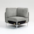 thumbnail image 1 of Modular Sectional Sofa, Corner Seat, Middle Seat Module Couch, Gray Corduroy Fabric, DIY Design with Multiple Configurations, 1 of 9
