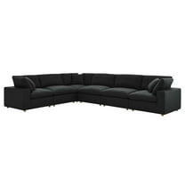 Modular Sectional Sofa Couch, Black, Fabric, Living Kitchen Cafe Bistro Hospitality Restaurant, Modern Contemporary HB33226