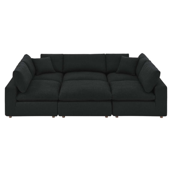 Modular Sectional Sofa Couch, Black, Fabric, Living Kitchen Cafe Bistro Hospitality Restaurant, Modern Contemporary HB34786