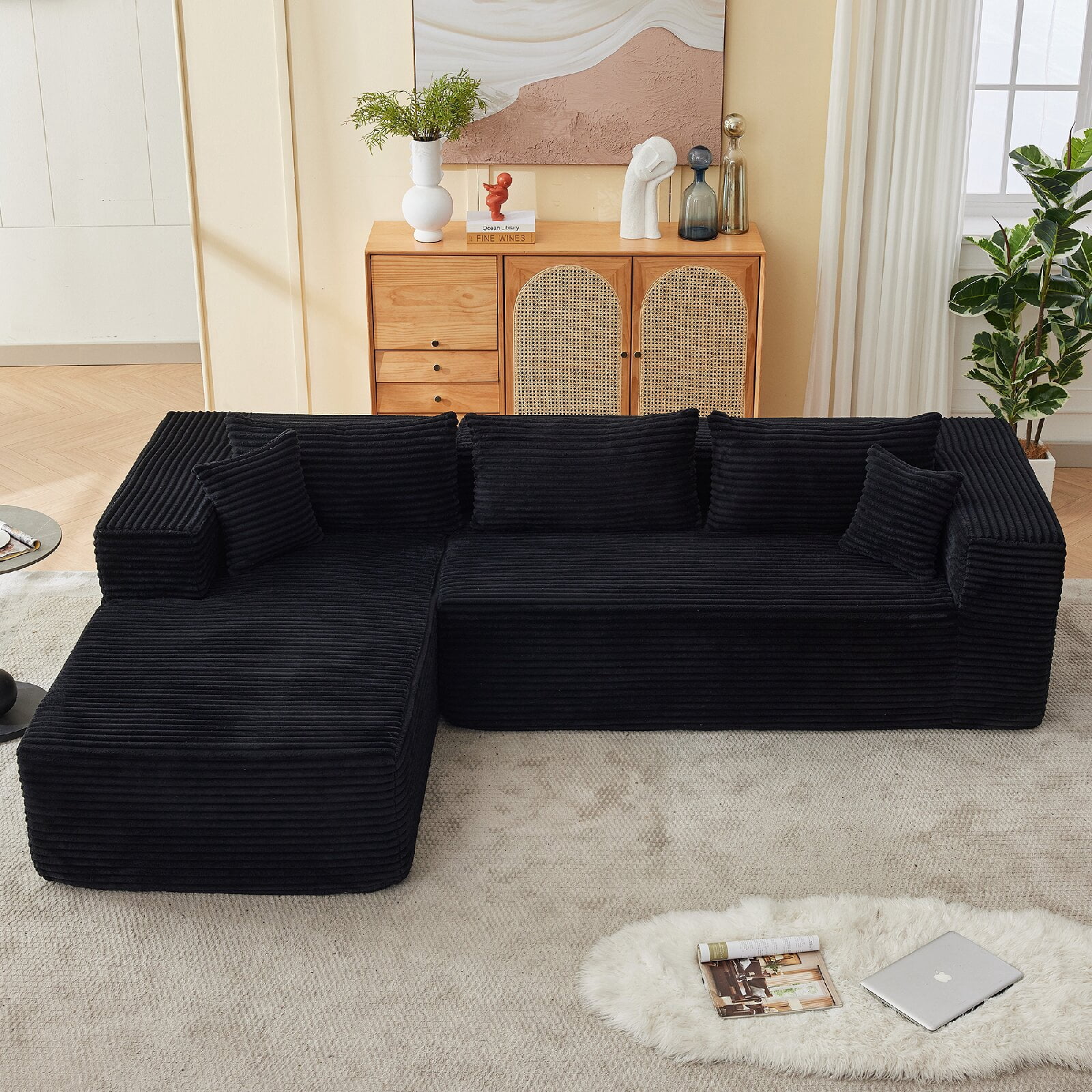 Modular Sectional Sofa Couch with Chaise, Modern L-Shaped Cloud Couch ...