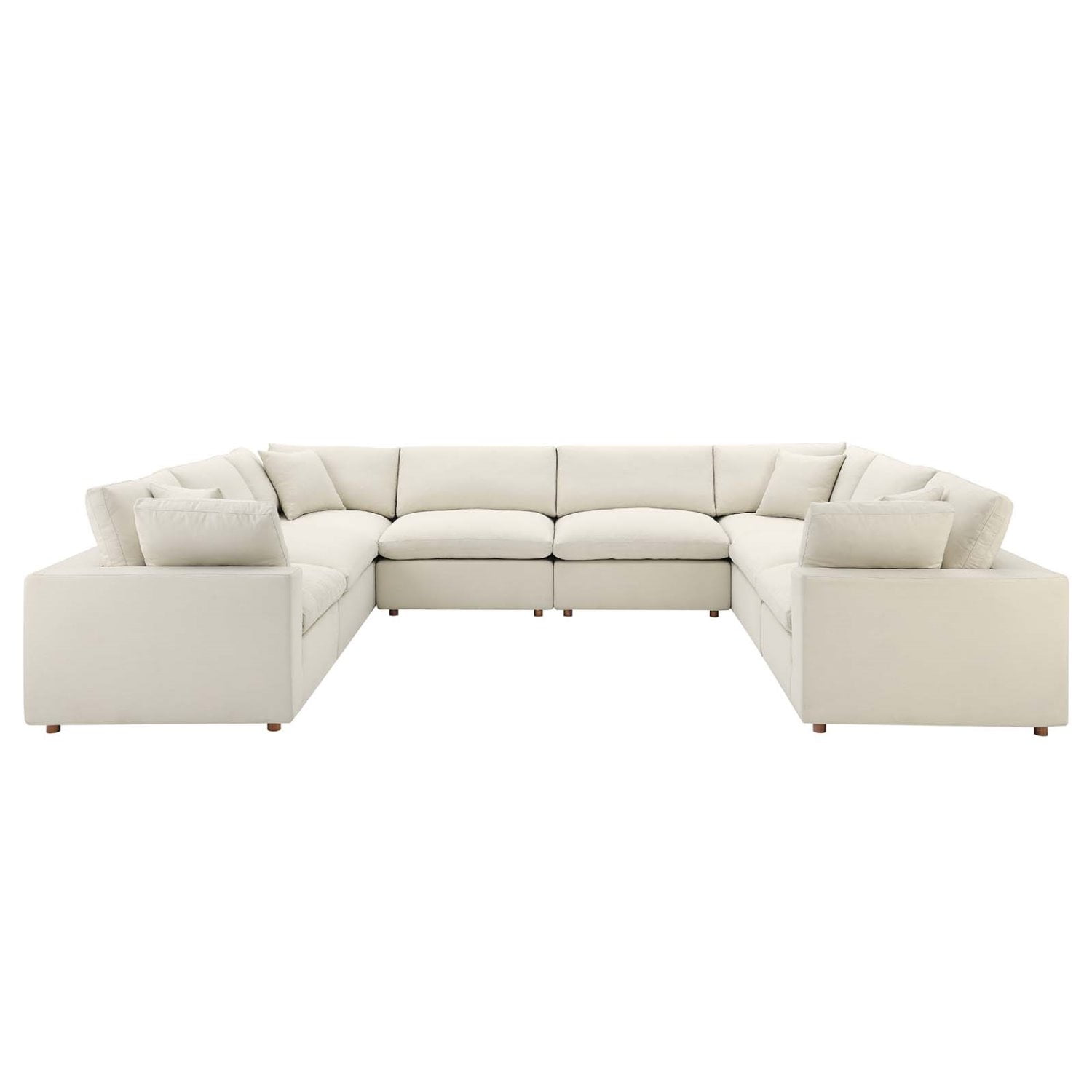 Modular Sectional Sofa Couch, Light Beige, Fabric, Living Kitchen Cafe Bistro Hospitality Restaurant, Modern Contemporary HB33230