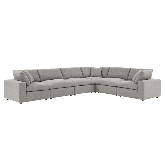 Modular Sectional Sofa Couch, Light Grey Gray, Fabric, Living Kitchen Cafe Bistro Hospitality Restaurant, Modern Contemporary HB34779