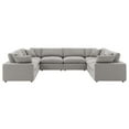 thumbnail image 1 of Modular Sectional Sofa Couch, Light Grey Gray, Fabric, Living Kitchen Cafe Bistro Hospitality Restaurant, Modern Contemporary HB34785, 1 of 5