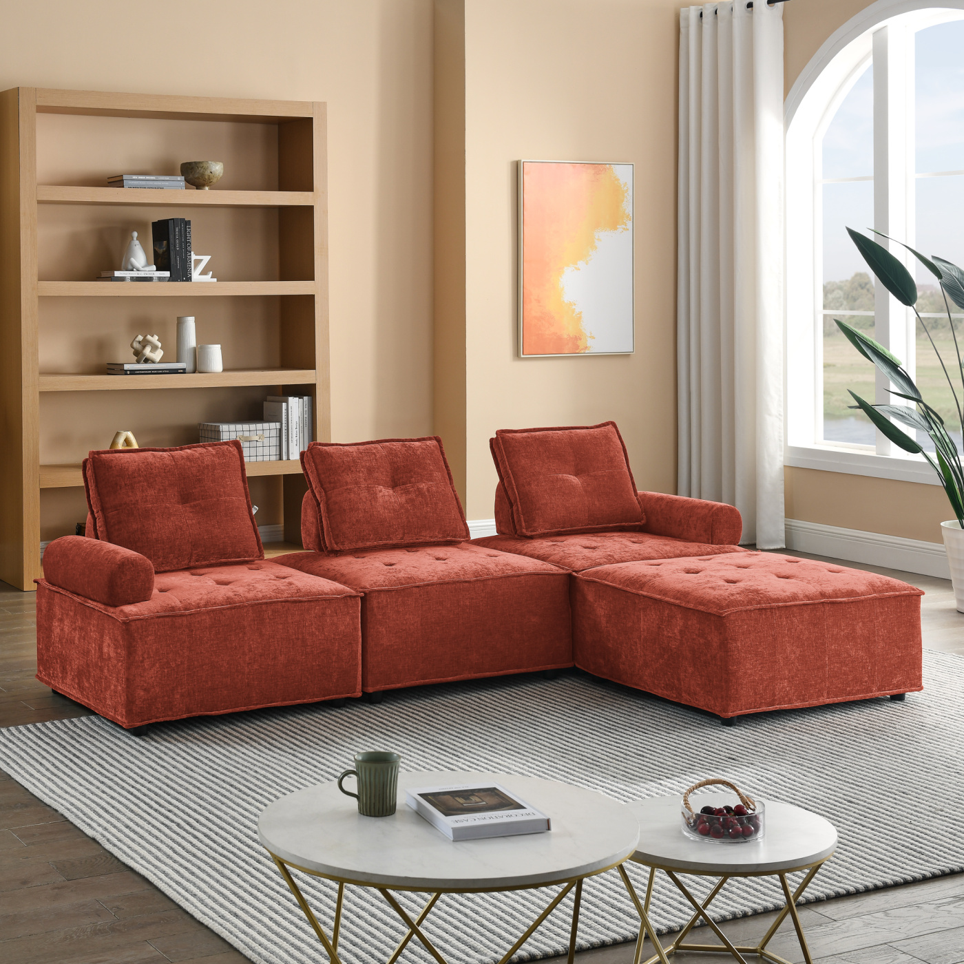 Modular Sectional Sofa Couch for Living Room, Home, Apartment, Dorm