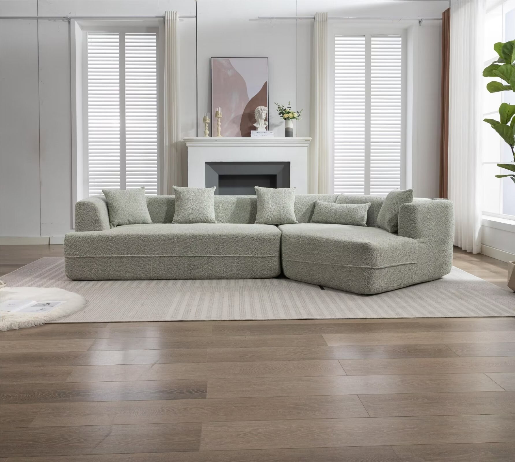 Modular Sectional Sofa Couches Free Combination 4 Seater Living Room