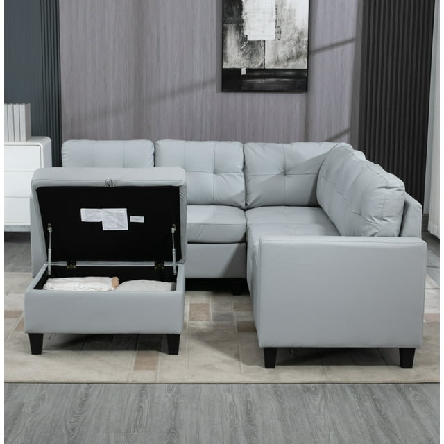 Modular Sectional Sofa Couches with Storage Ottoman,LShaped Sectional Sofa Sleeper with Chaise