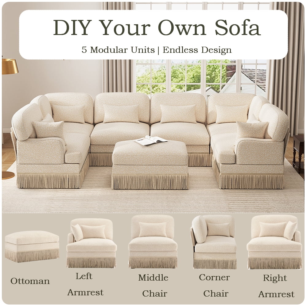 Modular Sectional Sofa Left Arm Chair Module, DIY Replacement Sofa Section, Custom Couch Piece
