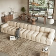 thumbnail image 1 of Modular Sectional Sofa Modern Four Seater Wide Couch Sectional for Living Room Bedroom Apartment Tan, 1 of 5