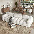 thumbnail image 1 of Modular Sectional Sofa Modern Three Seater Wide Couch Sectional for Living Room Bedroom Apartment White, 1 of 5