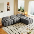 thumbnail image 1 of Modular Sectional Sofa, ONE PIX 93" L Shape Reversible Sofa, Modern Button Tufted Cloud Couches for Living Room, Apartment, Office, Gray, 1 of 8