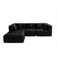 thumbnail image 1 of Modular Sectional Sofa with Ottoman, 110" Tufted Cloud Couch, No Assembly Required, Modern L-Shaped Sofa with 5 Pillows, Comfy Upholstered Couches for Living Room, Apartment, 1 of 7
