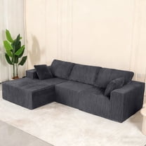 Modular Sectional Sofa with Pillow, Cloud Sectional Couch with Chaise, Modern Modular L-Shape Sofa Couch with Deep Seat, Upholstered Couches for Living Room and Bedroom
