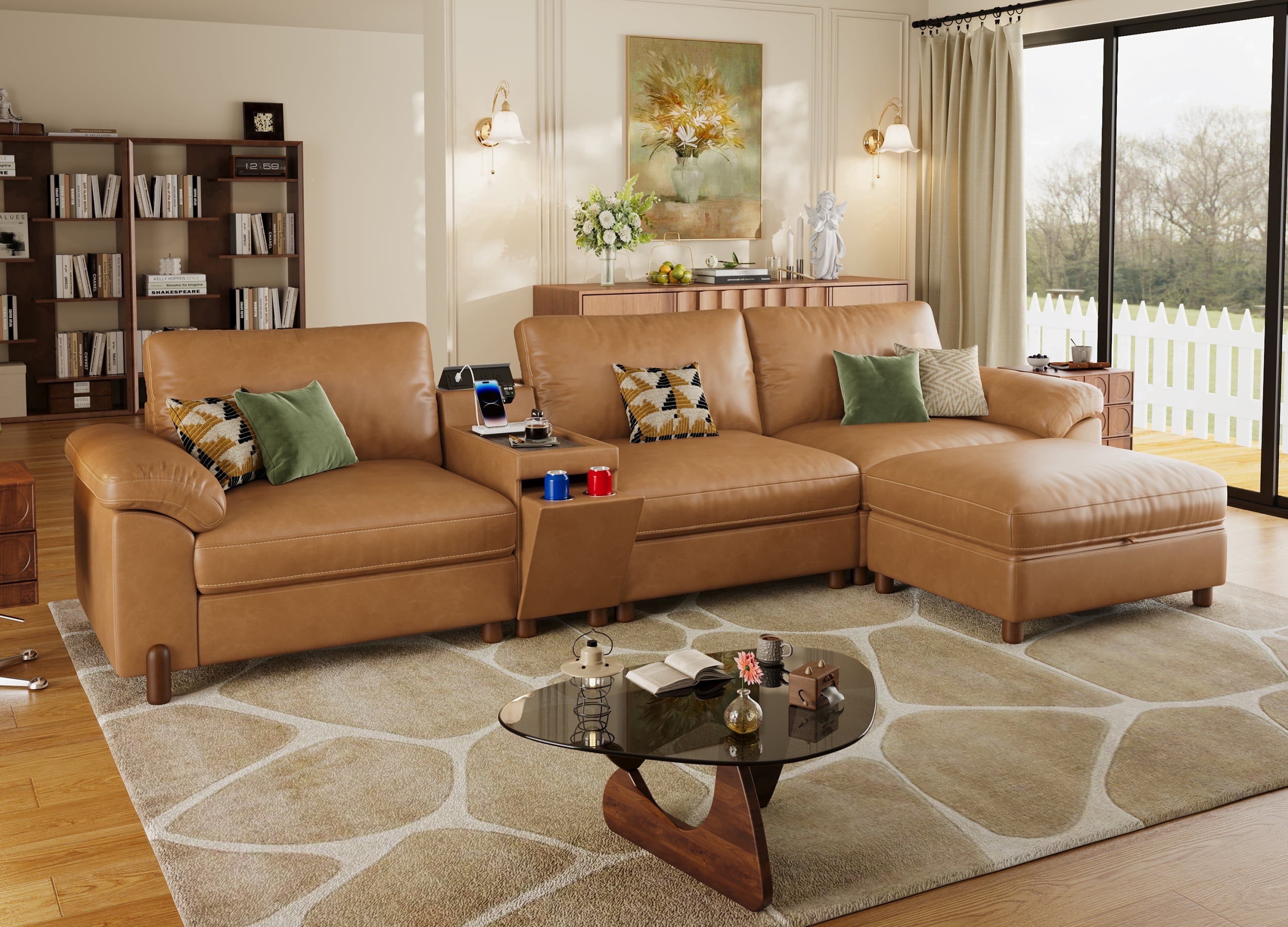 Modular Sectional Sofa with Removable Washable Covers, Oversized Deep ...