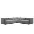 thumbnail image 1 of Modular Sectional Sofa Set, Black Grey Gray, Fabric, French Living Lounge Cafe Lobby Hospitality Restaurant, Modern Contemporary HB34039, 1 of 15