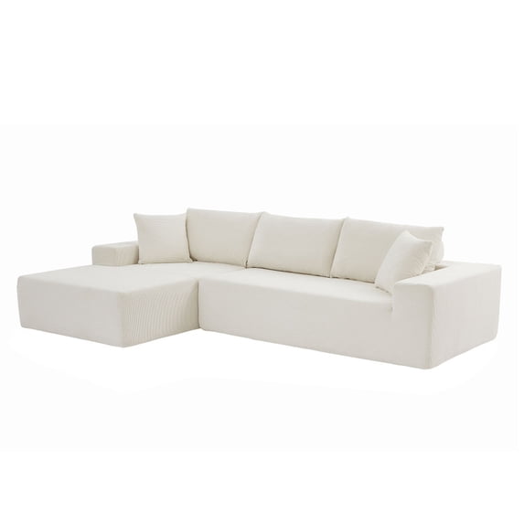 Modular Sectional Sofa Set, Modern L-Shape Fabric Couch, Free Combination Upholstered Sleeper Sofa