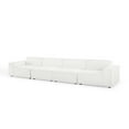 thumbnail image 1 of Modular Sectional Sofa Set, White, Fabric, Modern Contemporary French Country, Living Lounge Cafe Room Hotel Lobby Hospitality, 1 of 10