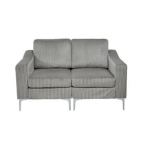 Modular Sectional Two-Seater Sofa , Corduroy Sectional Couch,Gray