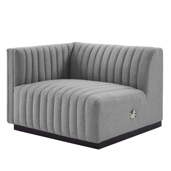 Modular Sofa Chair, Black Grey Gray, Fabric, French Living Lounge Cafe Lobby Hospitality Restaurant, Modern Contemporary HB33730