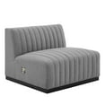 thumbnail image 1 of Modular Sofa Chair, Black Grey Gray, Fabric, French Living Lounge Cafe Lobby Hospitality Restaurant, Modern Contemporary HB33744, 1 of 7