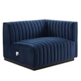 thumbnail image 1 of Modular Sofa Chair, Blue Navy, Velvet, French Living Lounge Cafe Lobby Hospitality Restaurant, Modern Contemporary Boutique HB33735, 1 of 6