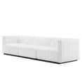 thumbnail image 1 of Modular Sofa Couch, White Black, Fabric, French Living Lounge Cafe Lobby Hospitality Restaurant, Modern Contemporary HB34022, 1 of 14
