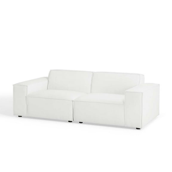 Modular Sofa, White, Fabric, Modern Contemporary French Country, Living Lounge Cafe Room Hotel Lobby Hospitality