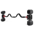 thumbnail image 1 of PRCTZ Modular EZ Curl Barbell Converter, Weight Lifting Curl Barbell, Biceps and Triceps, Dumbbell to Barbell Converter, Built-in Resistance Tube Adapter 200 Pound Capacity, 1 of 14