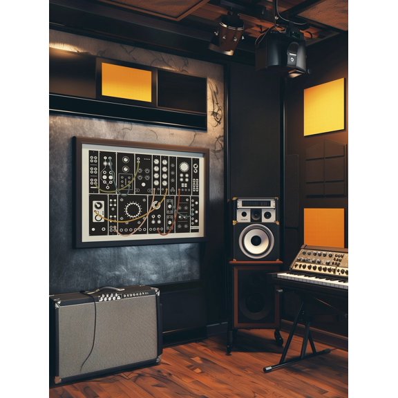 Modular Synthesizer Poster Inspired by Eurorack Gift for Music Producer Cream