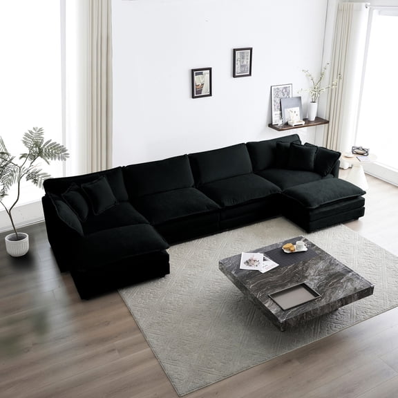 Modular U - Shaped Couch with High - Quality Sponge / Customizable Seating for Various Needs