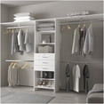 thumbnail image 1 of Modular Wardrobe Closet Organizer with Shelves, Hanging Rods and Drawers, White Freestanding Storage Cabinet System, 1 of 8