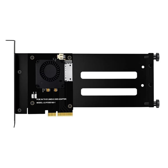 Enterprise PCIe 5.0 To E1S Adapters With Integrated Fan Ensuring Stable Performances U.2 U.3 E3.S Drive Data Center Use