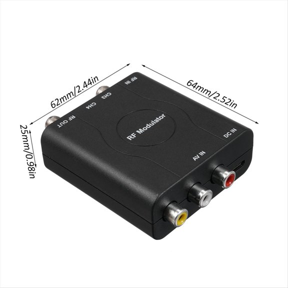 Modulator AV to Converter M61A AV TO CH3/CH4 Channels Video Input Adapter for VHF Demodulator Converter