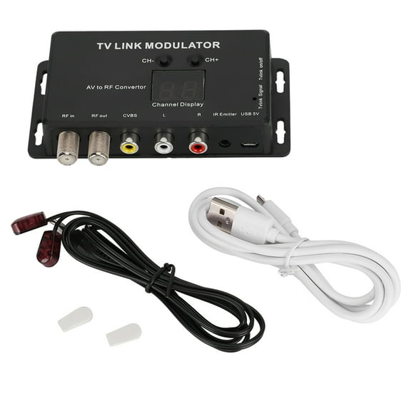 Modulator, IR Extender, AV To RF Converter Durable Reliable TV LINK Modulator Easy To Use PAL/NTSC Optional For Household Industrial